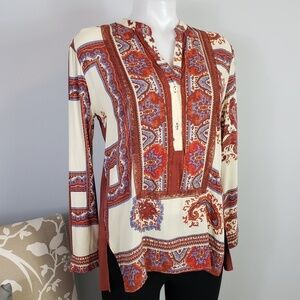 Anthropologie Tiny Nahara tunic top paisley print boho style